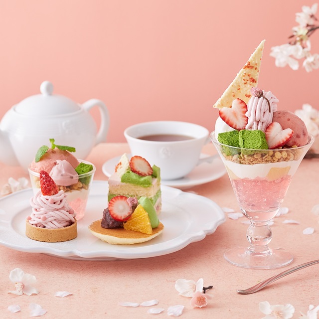 お花見をイメージしたスイーツなど、春の新メニューが登場