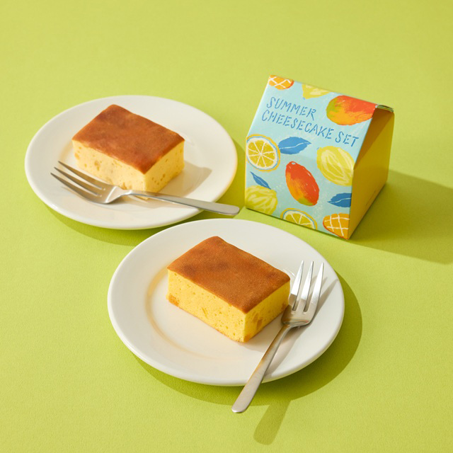 夏のチーズケーキセット レモン＆マンゴー