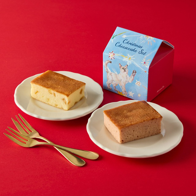 クリスマスチーズケーキセット 苺＆アップル